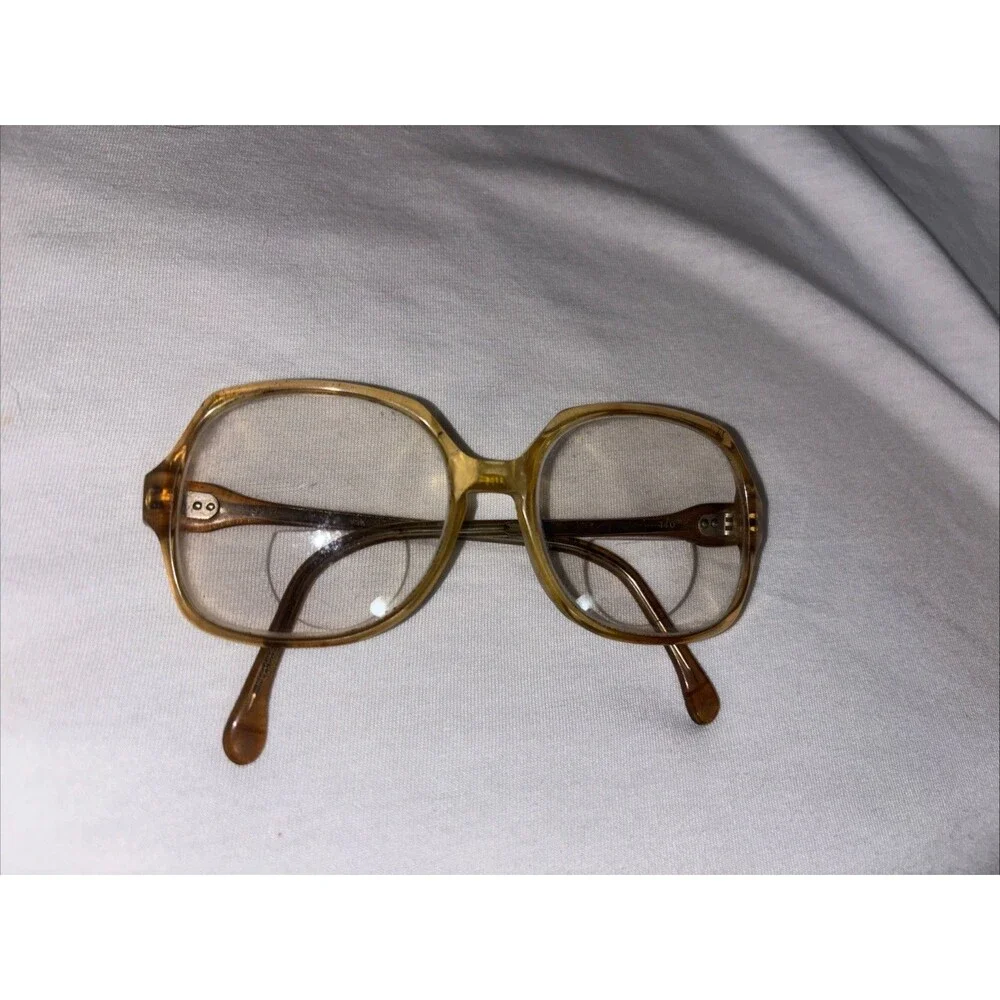 Vtg Sterling Optical Retro Oversized EW Steel Frame 53018 Eyeglasses 80S Mom